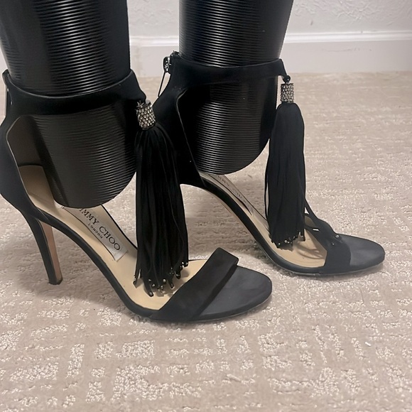 Jimmy Choo suede fringe stilletos - Picture 3 of 5